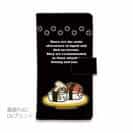 【手帳型】マダイ&イカ　ブラック&ホワイトバージョン