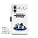 【手帳型】マダイ&イカ　ブラック&ホワイトバージョン