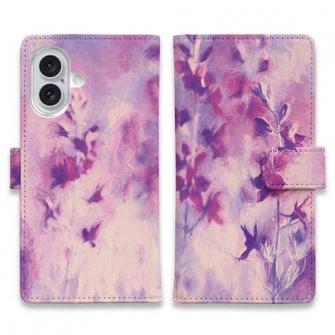 【手帳型】ラベンダー　パープルフラワー