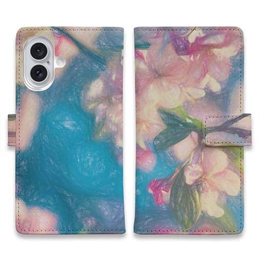 【手帳型】桜と青空 スケッチ