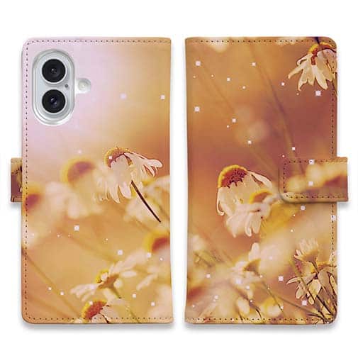 【手帳型】逆光の花畑