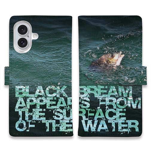 【手帳型】水面から顔をだしたクロダイ(チヌ)