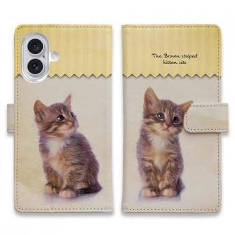 【手帳型】kitten sits　座る子猫