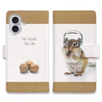 【手帳型】リスだってNo Music No Life