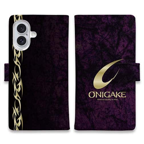 【手帳型】鬼掛　黒刃(くろやいば)　ダークマゼンタ