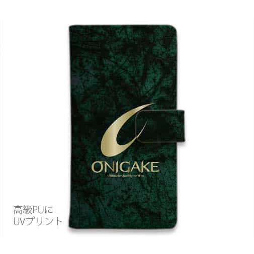 【手帳型】鬼掛　黒刃(くろやいば)　ターコイズ