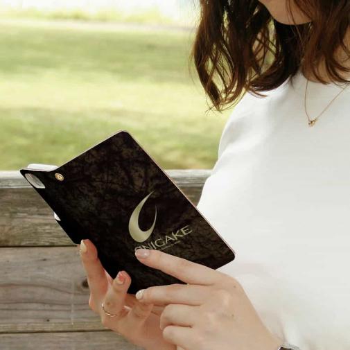 【手帳型】鬼掛　黒刃(くろやいば)　ビンテージ