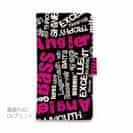 【手帳型】BASS テキストデザイン　ショッキングピンク