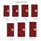 【手帳型】スエード風大人のワインレッド