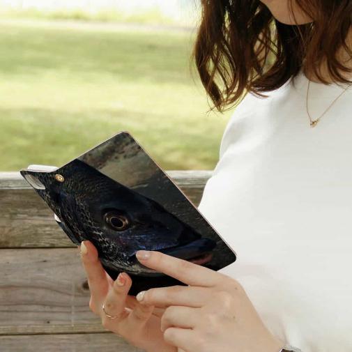 【手帳型】チヌ&釣研ロゴ