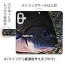 【手帳型】オナガと釣研ロゴ