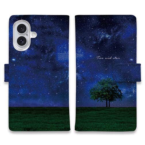 【手帳型】Tree and star