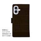 【手帳型】ブラックバス釣り　革風デザイン