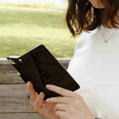 【手帳型】シーバス(スズキ)釣り　革風デザイン