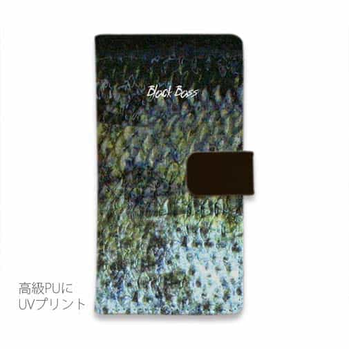 【手帳型】ブラックバス柄