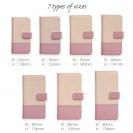 【手帳型】レザー風リボン&ショルダーストラップ　ライトピンク