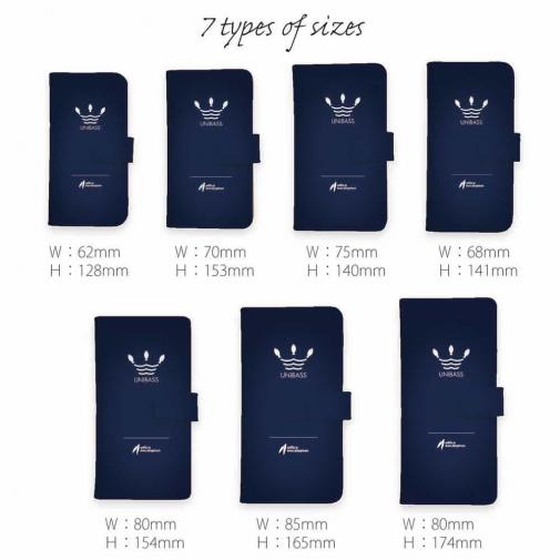 【手帳型】 UNIBASS　ロイヤルブルー