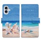 【手帳型】オーシャンブルー　春の海辺