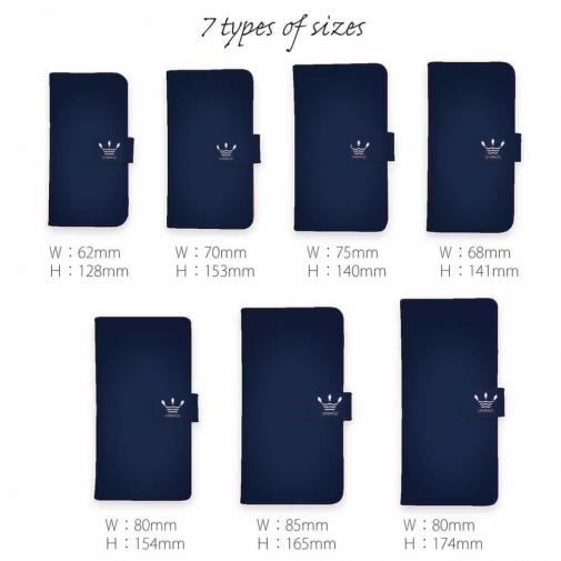 【手帳型】 UNIBASS　ロゴバック　ロイヤルブルー