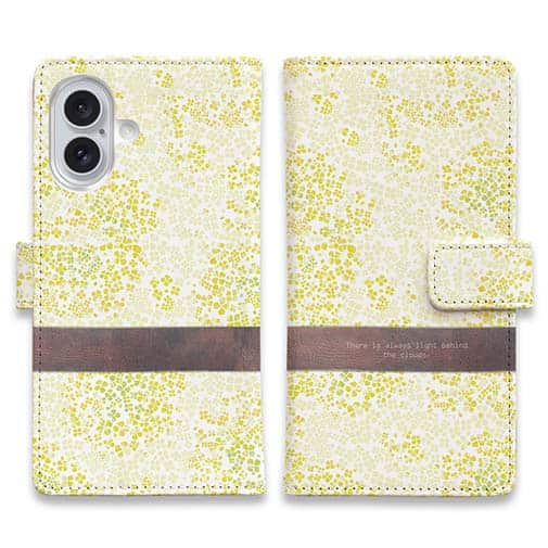 【手帳型】菜の花 雲の向こうは、いつも青空 イエロー