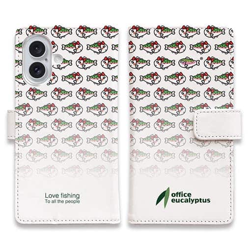 【手帳型】【eucalyptus】姫マス　ホワイト