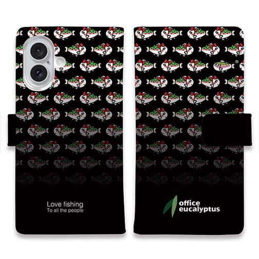 【手帳型】【eucalyptus】姫マス　ブラック