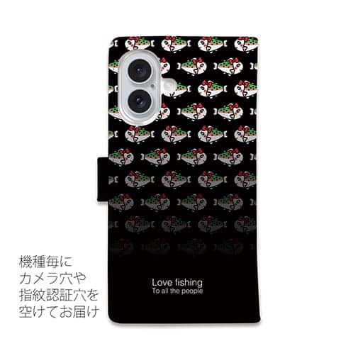 【手帳型】【eucalyptus】姫マス　ブラック