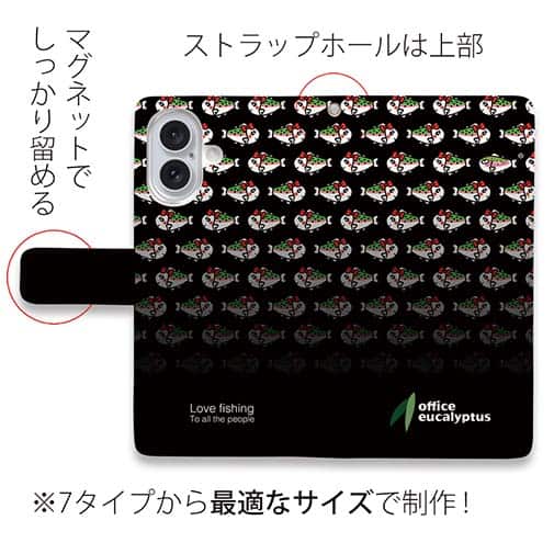 【手帳型】【eucalyptus】姫マス　ブラック