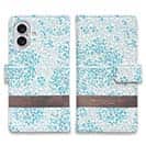 【手帳型】紫陽花(あじさい)　ブルー