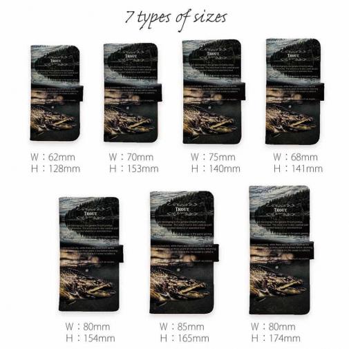 【手帳型】ブラウントラウト　アメコミ風デザイン