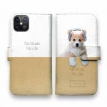 【手帳型】コーギーだってNo Music No Life
