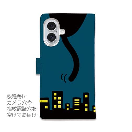 【手帳型】夜遊び好きな黒猫(wakat)