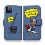 【手帳型】【釣りざんまい】ルアーに乗ったアングラー