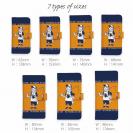 【手帳型】【釣りざんまい】釣りに行く?　オレンジ×ネイビー