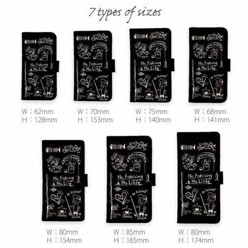 【手帳型】【釣りざんまい】釣りが好きなんです_ブラック