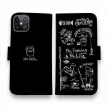 【手帳型】【釣りざんまい】釣りが好きなんです_ブラック