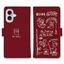 【手帳型】【釣りざんまい】釣りが好きなんです_レッド