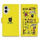 【手帳型】【釣りざんまい】釣りが好きなんです_カラフルイエロー