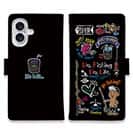 【手帳型】【釣りざんまい】釣りが好きなんです_カラフルブラック