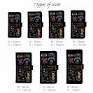 【手帳型】【釣りざんまい】釣りが好きなんです_カラフルブラック