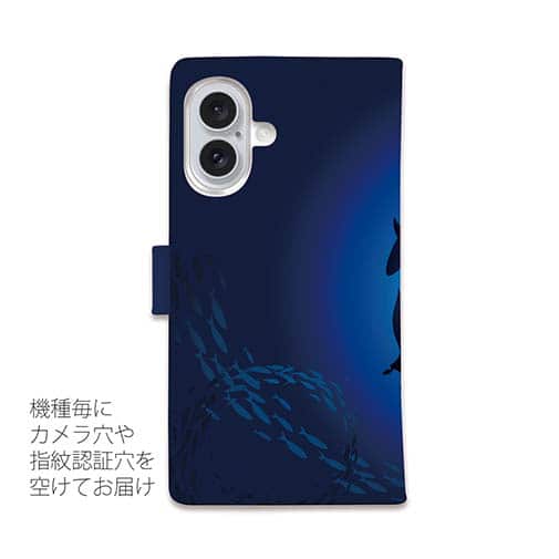 【手帳型】ダイバー　マンタ　サメ　ダイビング