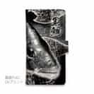 【手帳型】クロダイ(チヌ)　墨絵風(黒)