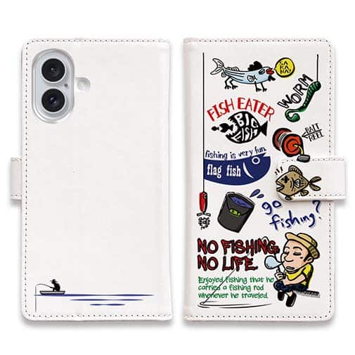 【手帳型】【釣りざんまい】 釣り好きですがなにか?_カラフル