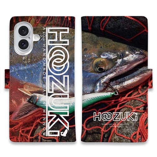 【手帳型】【HOOZUKI】サクラマスとルアー