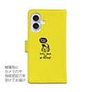 【手帳型】【釣りざんまい】 一日釣りを楽しむアングラー_イエロー