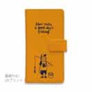 【手帳型】【釣りざんまい】 一日釣りを楽しむアングラー_オレンジ