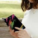 【KIZAKURA】【手帳型】レインボーブラック+シンプルロゴ