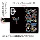 【手帳型】【釣りざんまい】魚釣りに出かけよう!_カラフルブラック