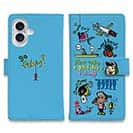 【手帳型】【釣りざんまい】魚釣りに出かけよう!_カラフルスカイブルー