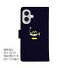 【手帳型】【釣りざんまい】ドット絵のブラックバス_カラフルダークネイビー